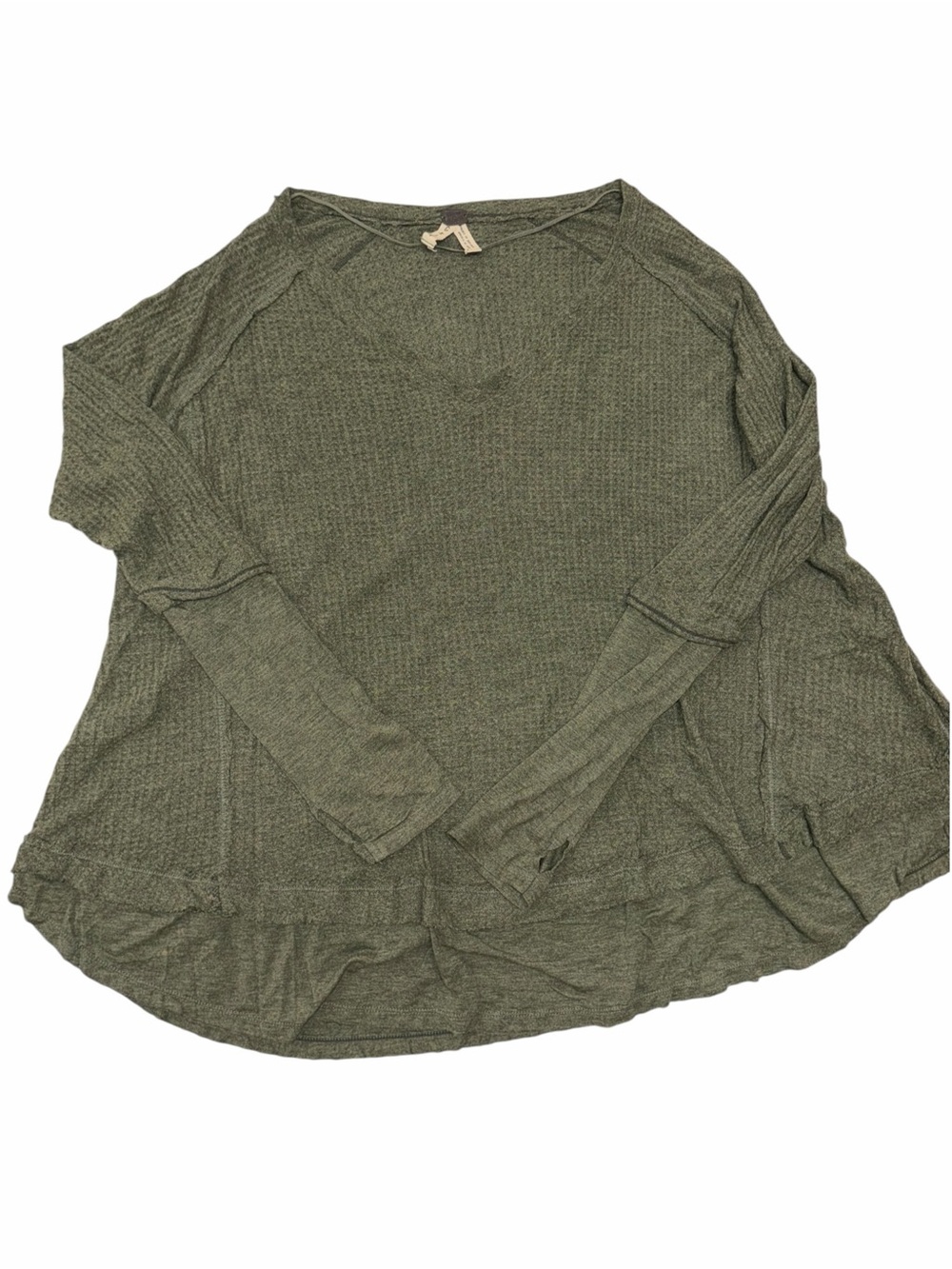 Free People We the Free Laguna Thermal top in moss green, Size Large